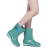 上海牌 559 女士中短筒雨靴 加绒款 防滑耐磨雨鞋防水鞋 舒适PVC雨鞋 户外雨靴 可拆卸棉套内里 绿色 37码