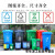 大号平口垃圾分类垃圾袋一次性可降解加大社区物业四色厨余塑料 绿色厨余垃圾120X140 30只