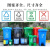 塑料平口垃圾分类垃圾袋一次性可降解加大社区物业厨余大号四色 红色有害垃圾100X120 50只
