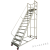 仓库登高车超市货架理货上货平台梯子可移动式踏步梯注塑机上料梯 平台离地1.0米【0.6米宽】 灰白