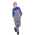 斯卡地尔（Scotoria）夏季工作服套装 分体式长袖工装舒适高棉 CVC1401蓝灰色 1套S码