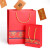 冰禹 红色手提纸袋中国风新年节日婚庆礼物袋包装袋 (横款)24*10*17cm/5只 BYK-341
