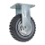 奔新农风火轮聚氨酯脚轮 耐磨轻音重型工业轮子 8寸(2刹车+2定向) 灰色