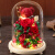 永生花礼盒玻璃罩摆件214情人节送女友送闺蜜生日礼物纪念玫瑰花 你最珍贵粉色
