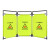 洛港 工作进行中 荧光绿 加厚款 布艺围挡隔离围栏施工伸缩三折叠护栏警示