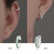 芯奢耳环男士养耳洞高级感薄荷绿耳扣耳夹无耳洞单只小众设计男耳饰 耳夹2只