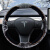 钻技特斯拉冬季方向盘套Model 3 ModelY ModelS ModelX短毛绒保暖把套 粉色款【防滑保暖】