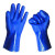 历修定制左手防水手套单只电焊浸塑耐油工业机械水产劳保防护塑胶胶皮耐磨 蓝色右手1只 XL