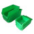 背挂式斜口零件盒壁挂式塑料零件箱螺丝配件盒物料盒工具盒百叶挂板元件盒 绿色 B1#110*105*50mm
