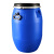 兵工匠 加厚法兰桶耐酸碱大口径铁箍桶蓝圆形化工桶开口废液塑料桶储水桶酿酒桶 100L圆形