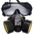 LISM防毒面具防护防尘毒气体防烟放毒喷漆化工装修呼吸面罩全面罩全脸 双罐防尘面具+眼镜