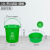斯铂格 厨房垃圾桶 10L圆形绿色室内带盖茶叶沥水桶手提厨余分类带滤网干湿分离桶