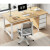 办公桌办公室桌子简约现代电脑桌台式桌书桌学习桌桌椅组合 140*60深胡桃色(单桌)