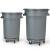 定制圆形垃圾桶商用大容量带轮子大号户外环卫厨房餐饮泔水桶 120L【不带滑轮】+50只垃圾袋
