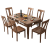 木与贵金花梨木全实木西餐桌新中式实木长方形桌子客厅小户型家用饭桌 1.35米岩板餐桌