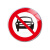 YUETONG/月桐 道路交通安全标识牌 DYT-Y0524 禁止机动车通行 圆形φ500mm 1.2mm厚铝板 送抱箍螺丝