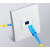86型墙壁暗装宽带网络光纤线面板 单口SC光纤插座 双光纤面板 [金色]一位光纤插座