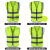 10件装反光安全背心马甲反光衣夜光环卫工人施工工地交通衣服定制 加厚多口袋(黄色)(10件装)
