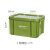 万普盾 塑料收纳箱 大号军绿色 52*38*32cm 加厚周转箱收纳盒整理箱置物箱