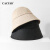 CACUSS棉质帽子女士遮阳太阳帽水桶盘帽户外防晒帽防紫外线渔夫帽春夏款