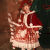橦舟渡圣诞战袍洛丽塔原创OP长袖冬斗篷甜美过年Lolita连衣裙 红色连衣裙 S