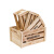 实木木框箱储物收纳木条箱子超市水果陈列道具长方形木箱装饰定制 A款卡其色 小号