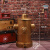 复古铁艺工业风创意个性收纳筒消防栓带盖脚踩金属垃圾桶客厅户外 中号金色