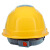 飞迅风扇安全帽工地夏季太阳能电风扇帽子可充电空调防晒多功能头盔男 黄色(MD标准)双风扇/8000MA