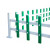 沪电京工 草坪护栏花园围栏市政护栏绿化栅栏 白绿+立柱 40cm 单位：米