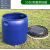 150L法兰桶加厚开口塑料桶圆桶带盖储水化工桶海鲜发酵泔水密封桶 150L单桶+水龙头
