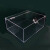 DEDH丨亚克力透明盒子带锁储物盒翻盖收纳箱；25*20*12