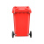 舒蔻（Supercloud）大号塑料分类垃圾桶小区环卫户外带轮加厚垃圾桶全国标准分类240L加厚红色有害垃圾