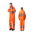 博迪嘉 CN032新款雨衣套装 反光透气雨衣防寒服工作服 荧光橘红色 S码1套