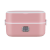 领锐（lingrui）电热饭盒加热饭盒自动断电可插电保温饭盒便携式上班族不锈钢内胆密封保鲜盖 粉色-单层双胆