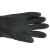 三蝶153工业橡胶手套 加长耐酸碱手套 渔业防水防滑手套卷边 5双 50cm 黑色 定制