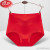 浪莎（LangSha）品牌加肥版女士高腰收腹双层加厚内裤精梳棉大板全纯棉女底裤女 大红 2XL(150-180斤）