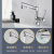 摩恩阳光系列厨房浴室卫生间抽拉洗脸盆水龙头冷热升降360°旋转多功能 抽拉升降冷热款-枪灰色