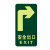 者也 消防标识指示牌荧光安全出口地贴紧急通道贴 横双向安全出口