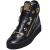 Giuseppe Zanotti 朱塞佩·萨诺第 男士黑色鳄鱼纹牛皮拉链高帮休闲鞋 RM5076 00211 43码