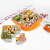亿高（EKOA）干果盘水果盒创意塑料糖果盘客厅双层分格带盖大号 香橙黄