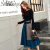 艾珠儿（Aizhuer）连衣裙女春秋季新款韩版时尚气质套装女连衣裙两件套套装裙子女 蓝色 S