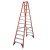 稳耐（werner）T7414 玻璃钢梯子 工业级双侧人字梯 4.3米工程梯 十四步绝缘梯