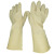 路宁 工业加长耐酸碱手套 乳胶橡胶手套 乳白色 36cm