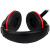 电音 电竞耳机重低音头戴式耳麦 吃鸡立体声线控带麦USB台式电脑耳机 炫光语音cf绝地求生游戏耳机 黑红色耳机  双孔