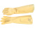 工业耐酸碱橡胶皮手套防酸碱乳胶劳保防护手套 加长加厚 耐强酸耐磨化工劳保手套50CM  黄色加厚45CM