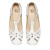 DG包头凉鞋女夏季新款白色镂空时装平底坡跟百搭罗马鞋子 浅金 37