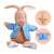 比伯（BIEBER）彼得兔 毛绒玩具 睡眠娃娃安抚娃娃 送女友情人节礼物生日礼物 仿真婴儿玩具娃娃 冰橙