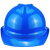 工盾坊 PE安全帽 建筑工程工地防砸安全头盔 工作劳保防护V型 带透气孔蓝色