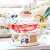 完壮可加热陶瓷花茶具 欧式 加厚耐热透明玻璃水果花茶壶礼盒 英式家 6件 富士山（2杯2碟+1
