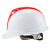 海华（HAIHUA）安全帽 ABS材质双筋四色头盔 施工工地防砸透气工程帽 免费印字A7 白色拼红 旋钮式调节